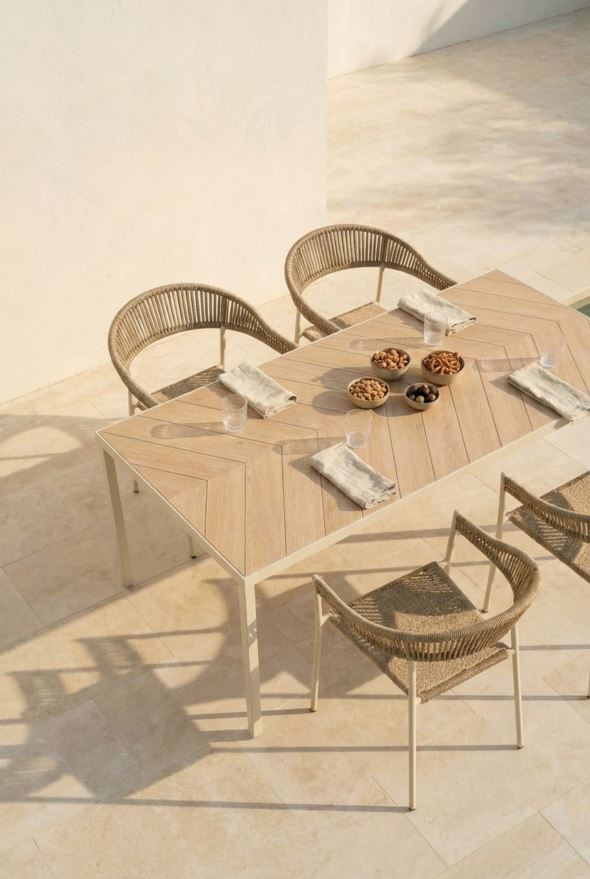 Puutarhapöytä luonnonväri - 3