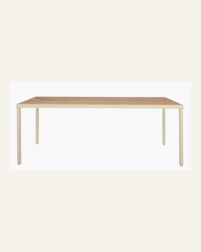 Puutarhapöytä luonnonväri - 203,4x100x74,5 cm luonnonväri - 1