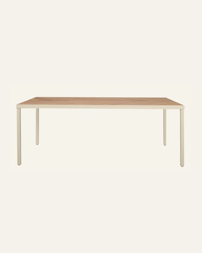 Puutarhapöytä luonnonväri - 203,4x100x74,5 cm luonnonväri - 1