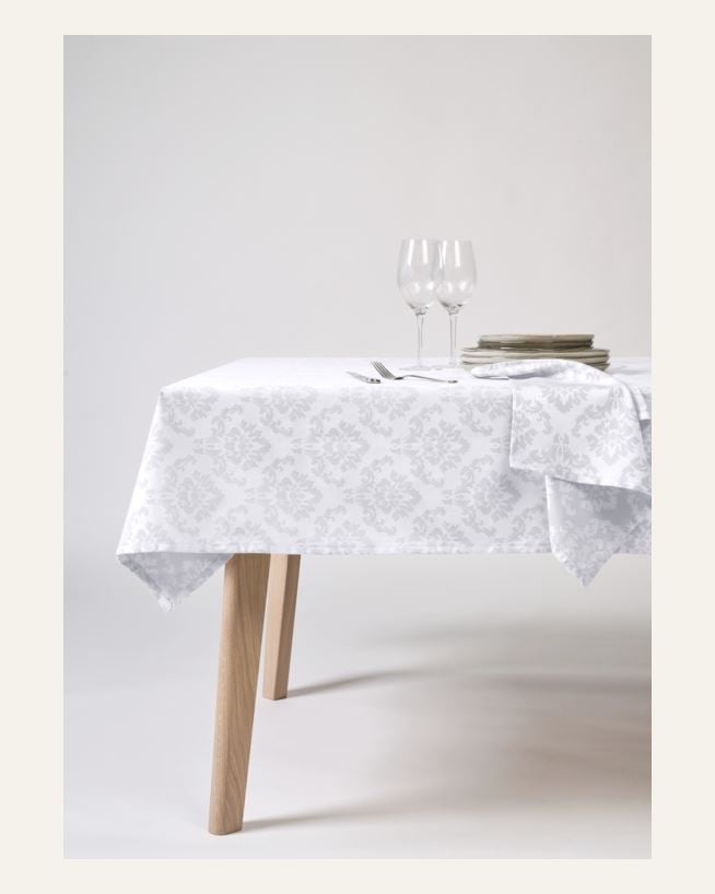 Pintakäsitelty pöytäliina valkoinen - 140x250 cm valkoinen - 1