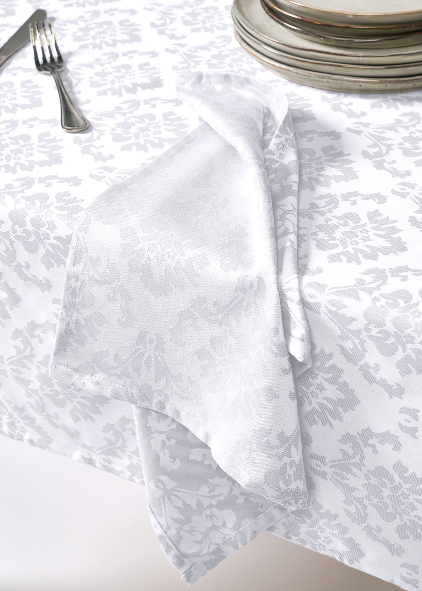 Pintakäsitelty pöytäliina valkoinen - 3