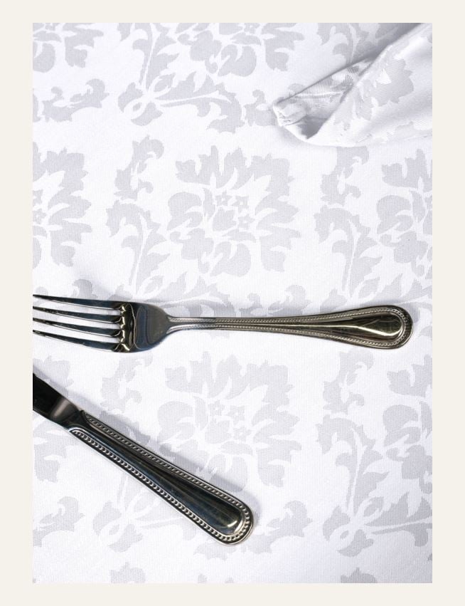 Pintakäsitelty pöytäliina valkoinen - 4