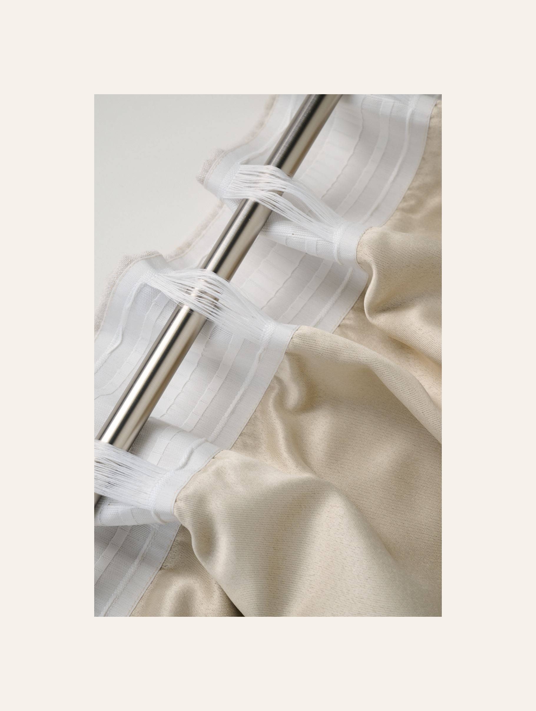 Erittäin leveä pellavaverho luonnonväri - 5