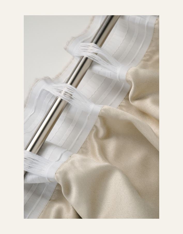 Erittäin leveä pellavaverho luonnonväri - 5