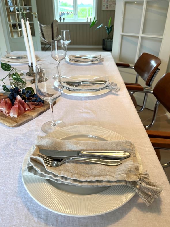 Pellavaliina luonnonväri - 160x350 cm luonnonväri - 1