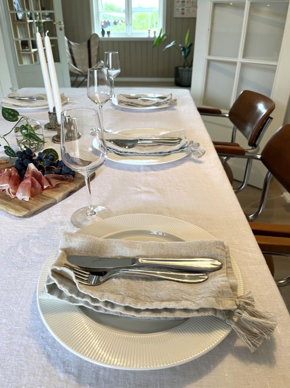 Pellavaliina luonnonväri - 160x350 cm luonnonväri - 1