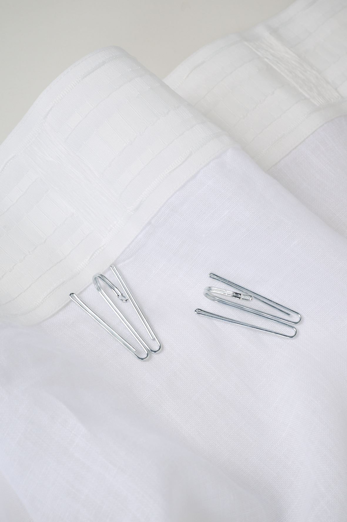 Erittäin leveä pellavaverho valkoinen - 4