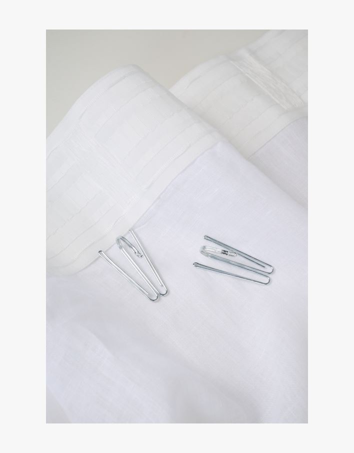 Erittäin leveä pellavaverho valkoinen - 240x300 cm valkoinen - 1