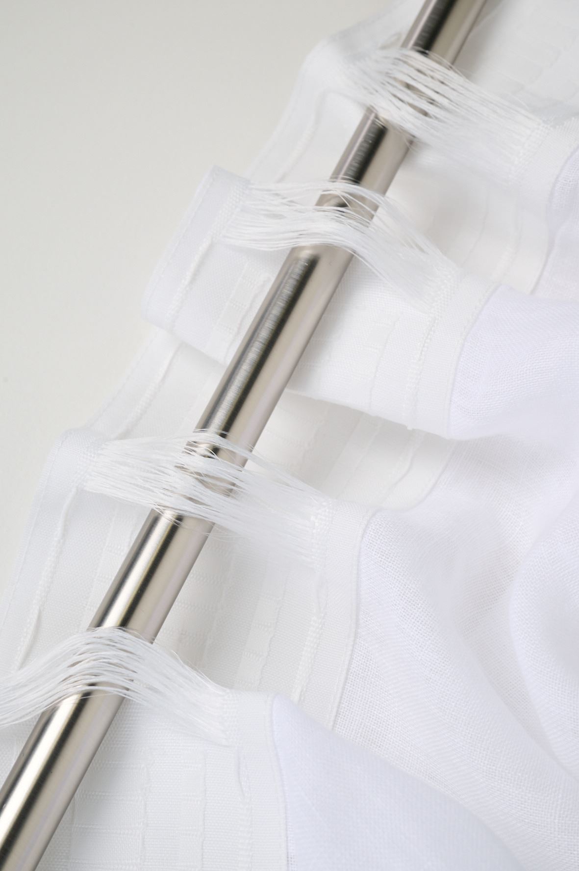 Erittäin leveä pellavaverho valkoinen - 5