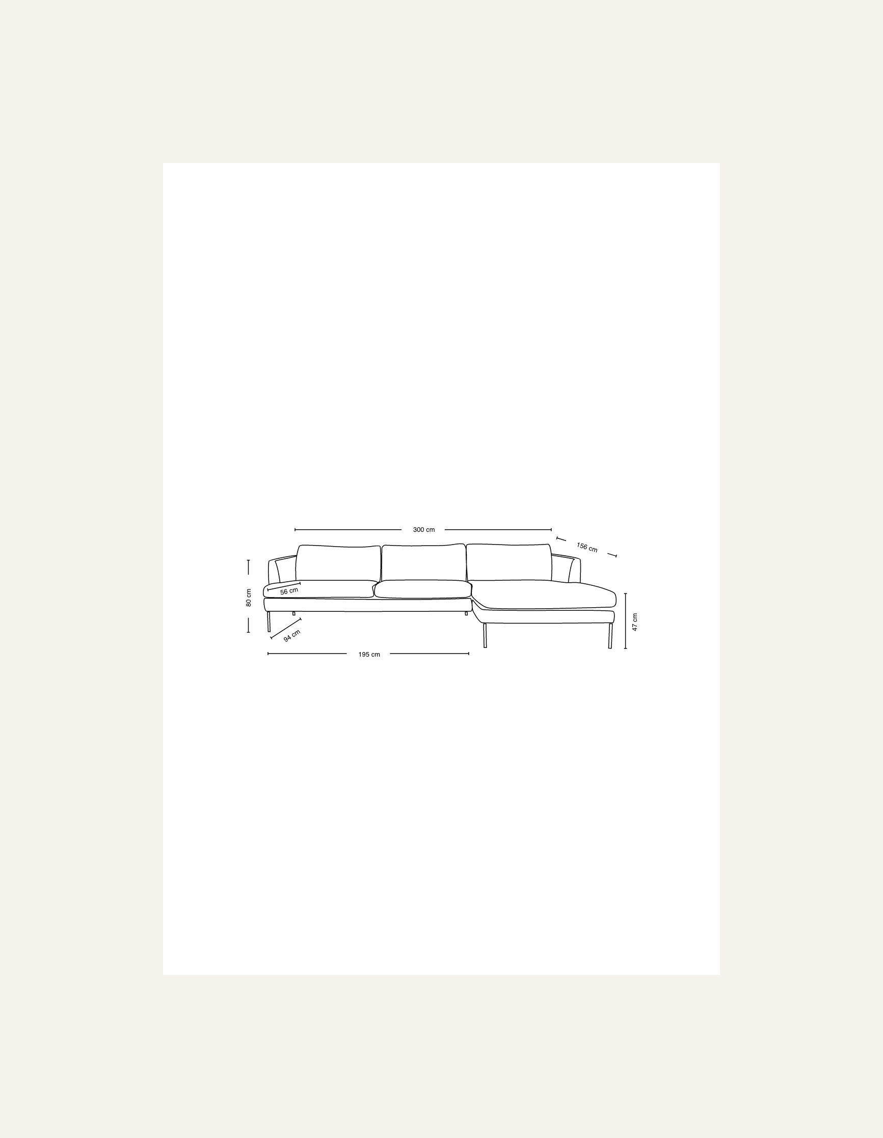 Divaanisohva oikea beige - 14