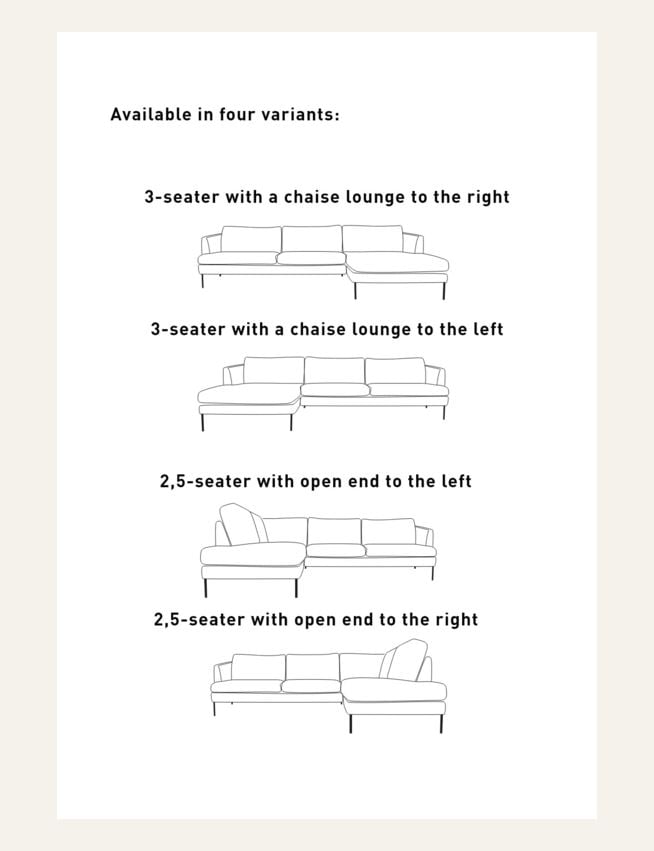 3-istuttava sohva beige - 6