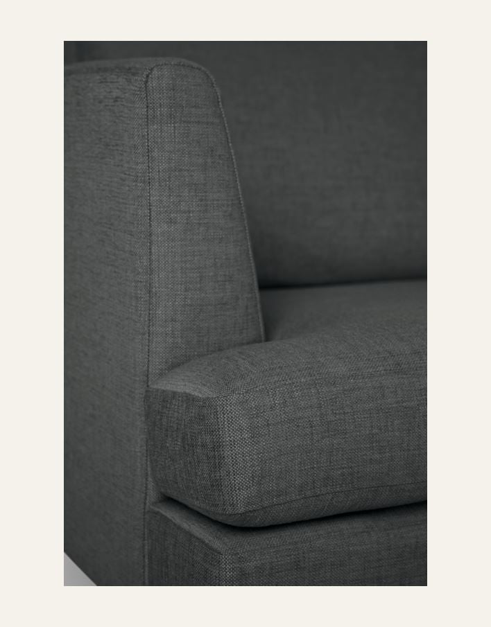 Sohvan avoin pää vasemmalle harmaa - 2