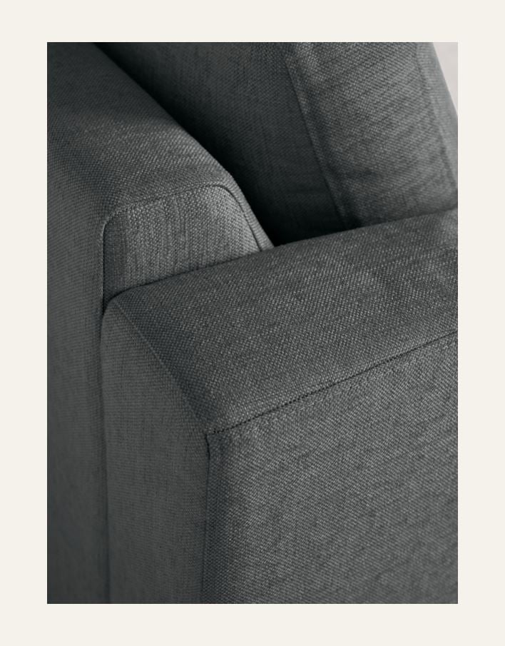 Sohvan avoin pää vasemmalle harmaa - 3