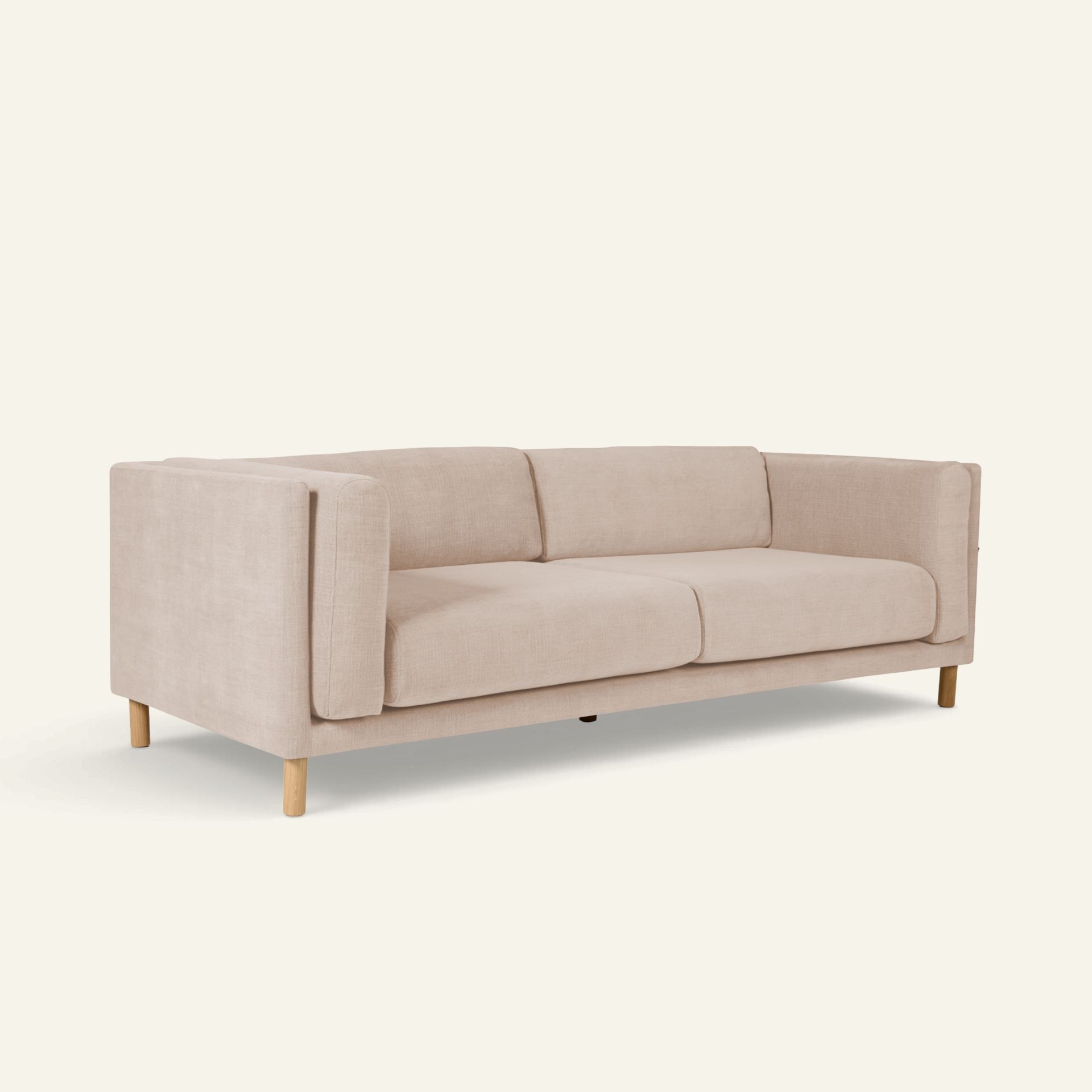 3-istuttava sohva vaalean beige - 3