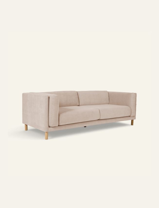3-istuttava sohva vaalean beige - 3