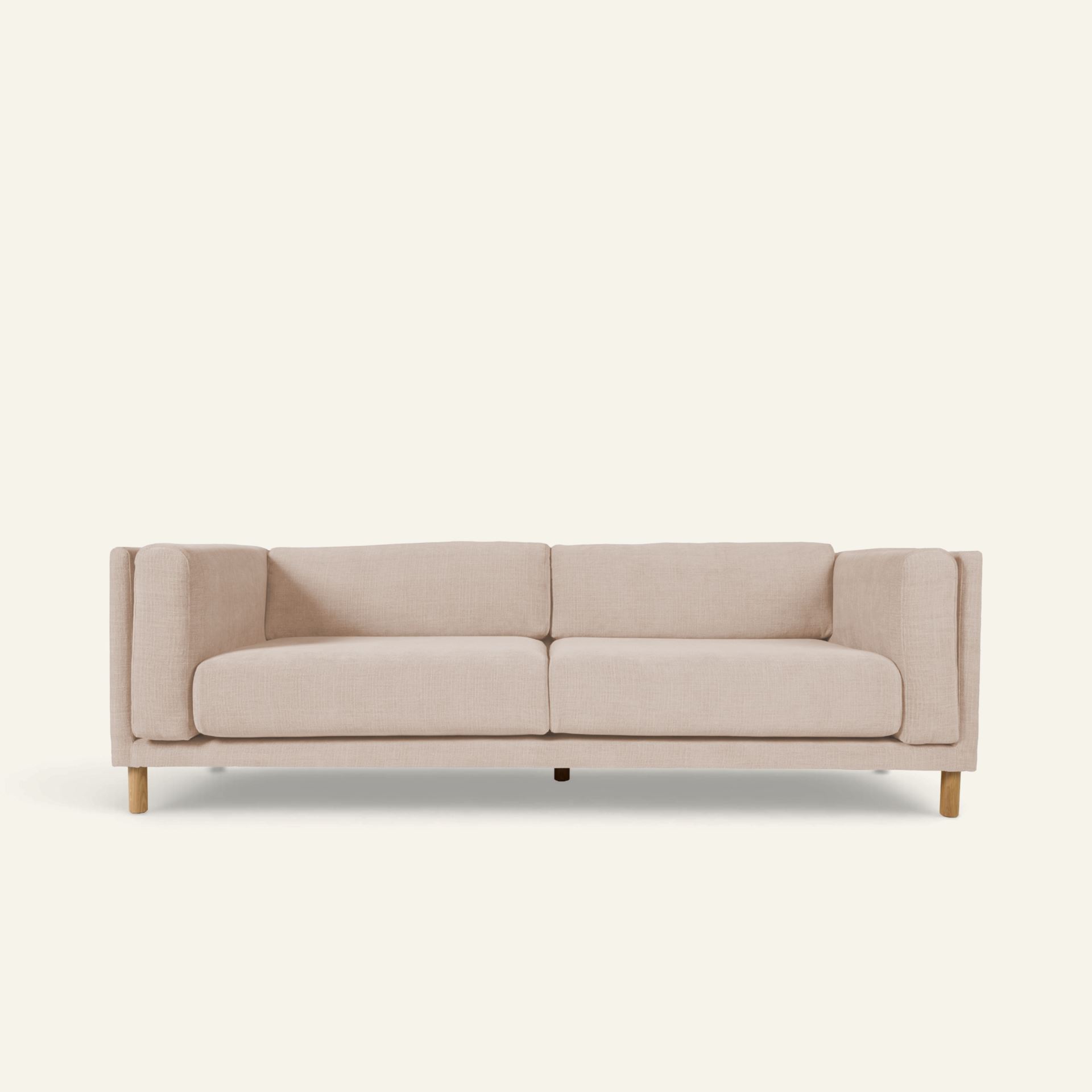 3-istuttava sohva vaalean beige - 221x88x68 cm vaalean beige - 1