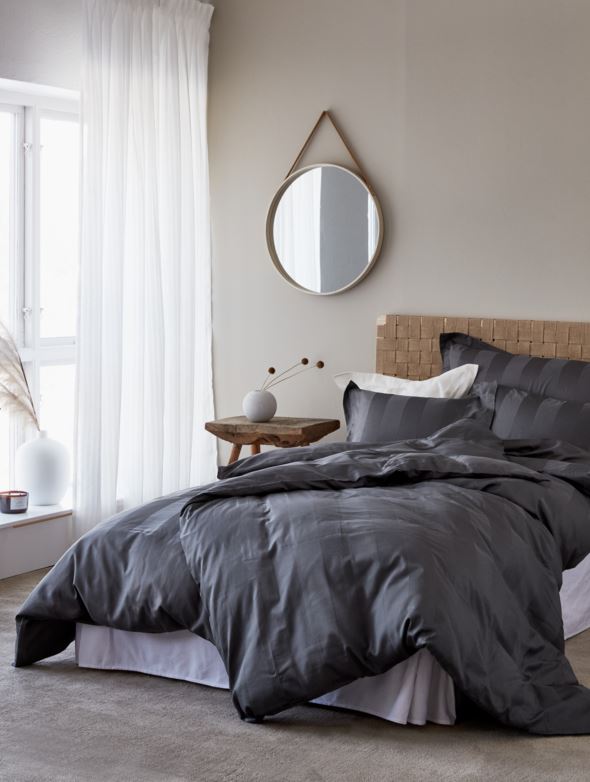 Pussilakanasetti satiinipuuvillaa harmaa - 3