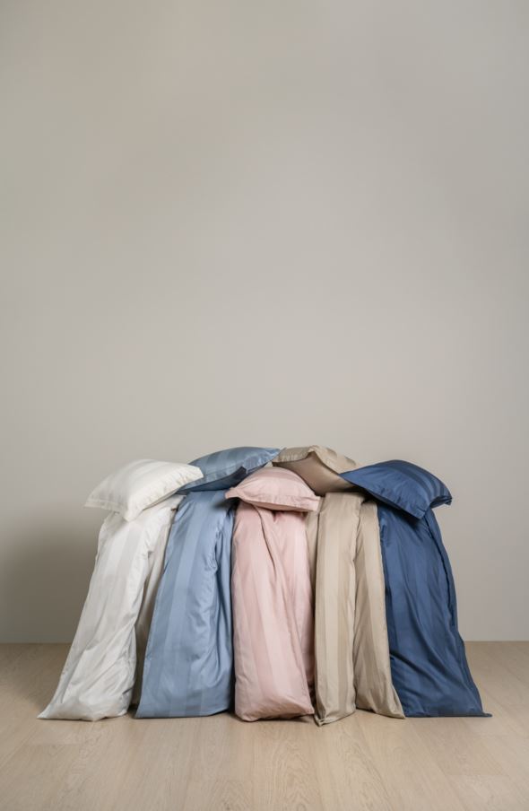 Pussilakanasetti satiinipuuvillaa vaalean beige - 5