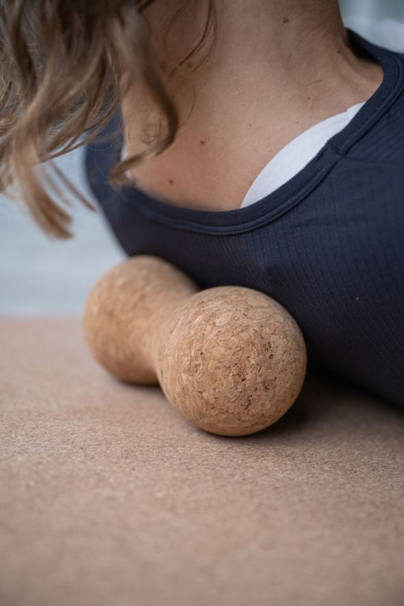 Tuplahierontapallo luonnonväri - 2