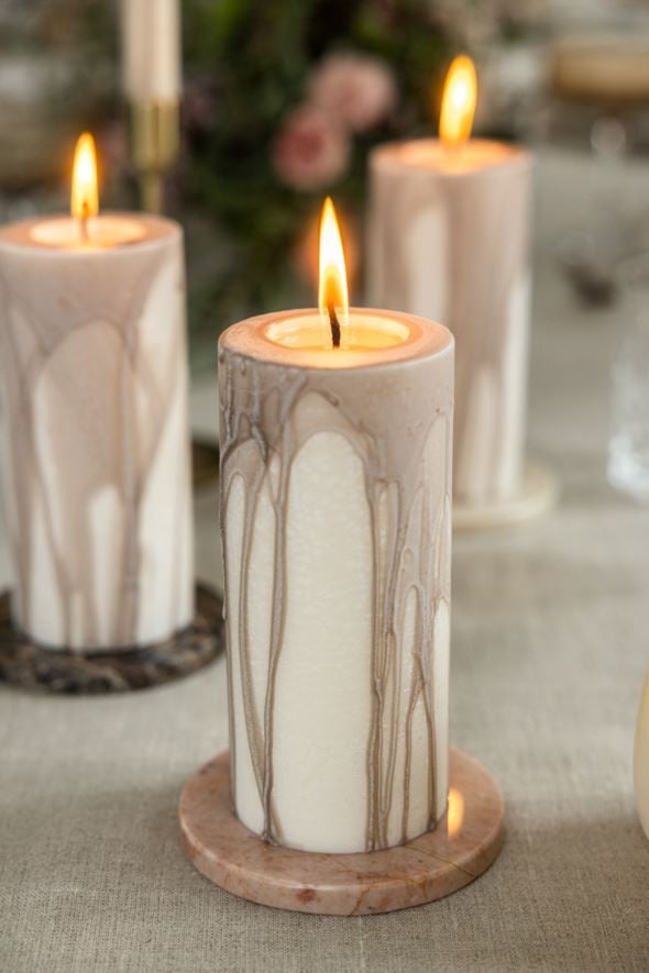 Pöytäkynttilä beige - 3