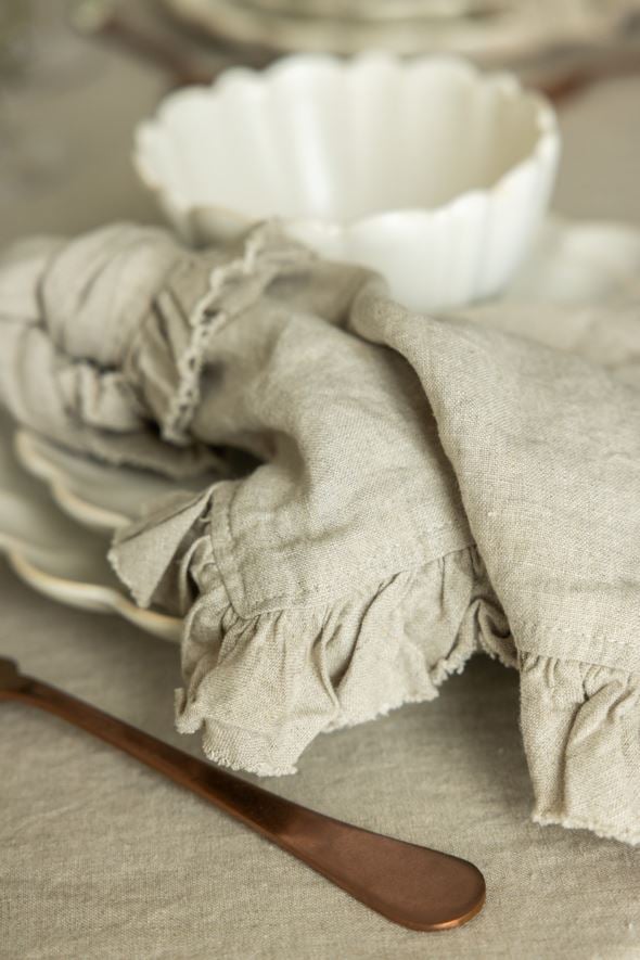 Pellavaservetti luonnonväri - 3