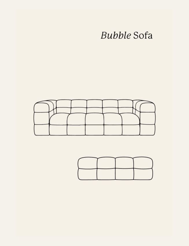 3-istuttava sohva vaalean beige - 6