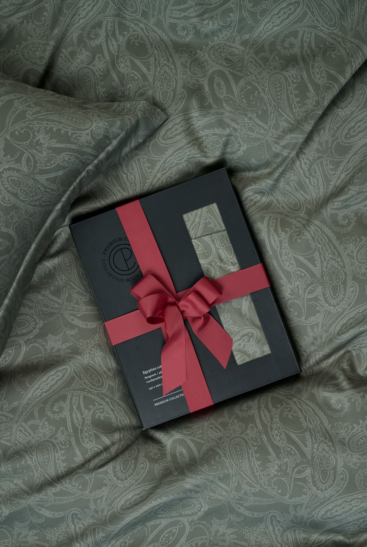 Pussilakanasetti egyptinpuuvillaa oliivinvihreä - 6