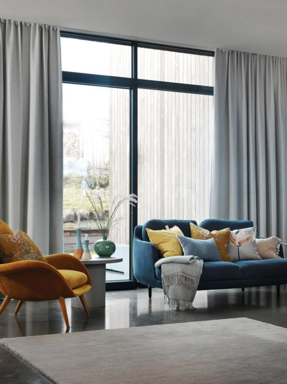 Pimentävä verho vaaleanharmaa - 2