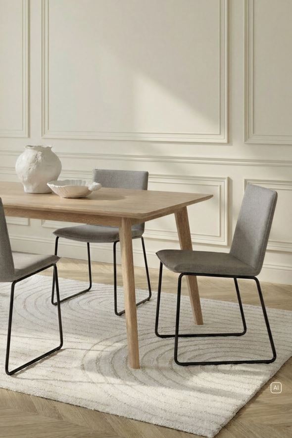 Ruokapöydän tuoli vaalean beige - 2