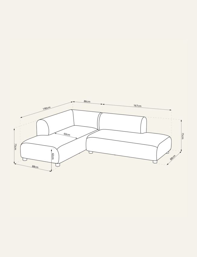 Kulmasohva beige - 5