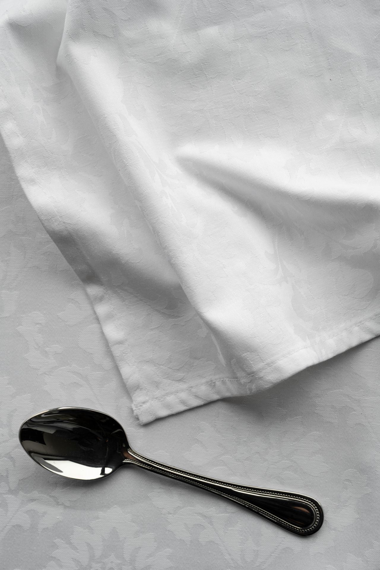 Kangaslautasliina, 2 kpl  valkoinen - 3