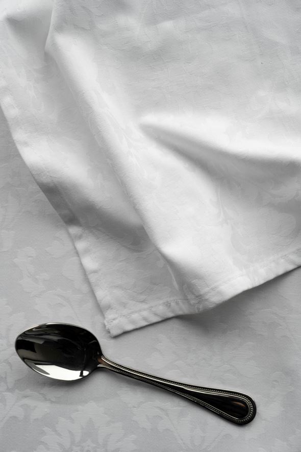 Kangaslautasliina, 2 kpl  valkoinen - 3