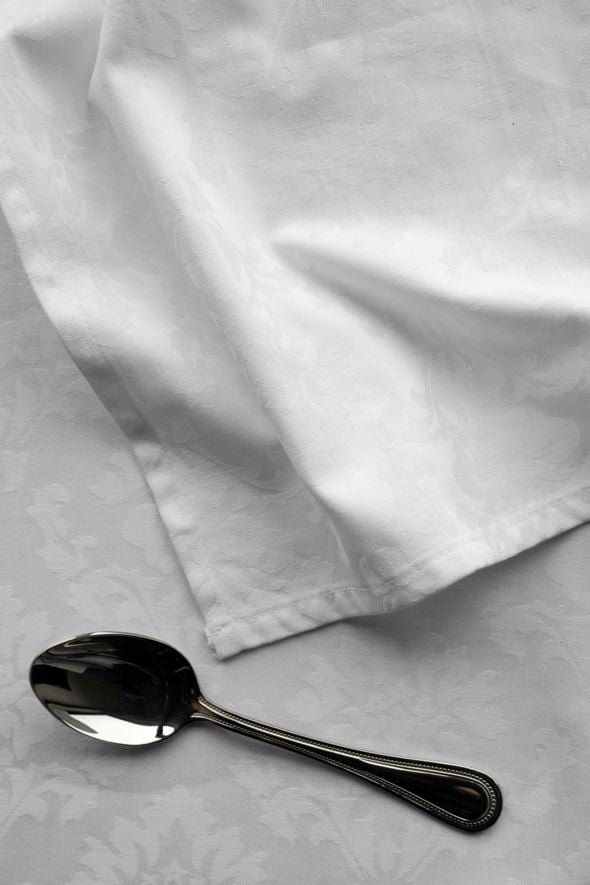 Kangaslautasliina, 2 kpl valkoinen - 3