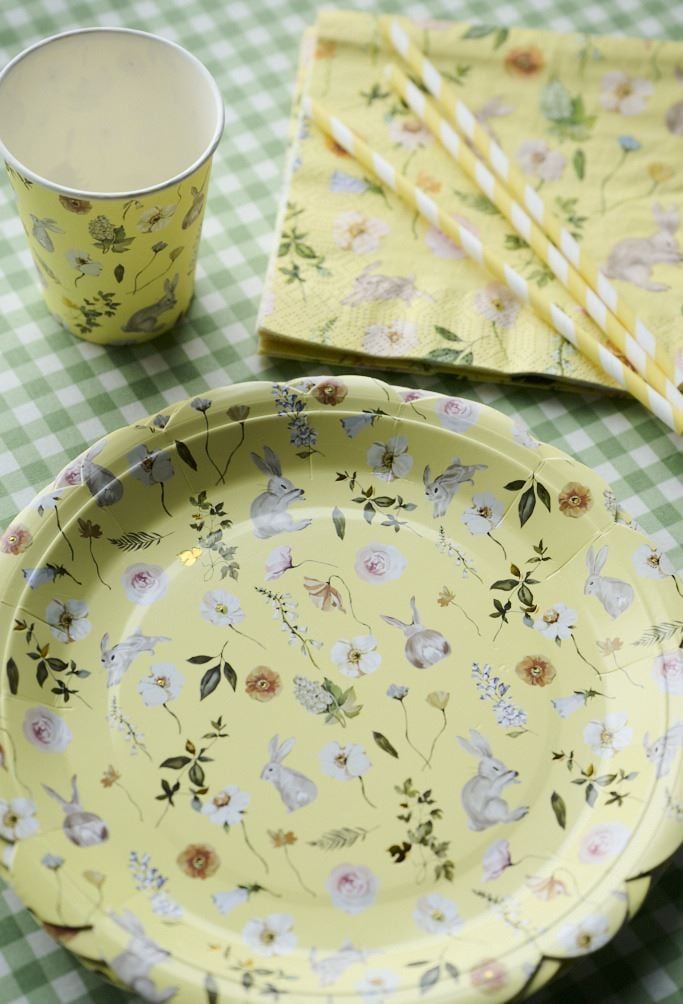 Pahvilautanen 8kpl moniväri/keltainen - 2