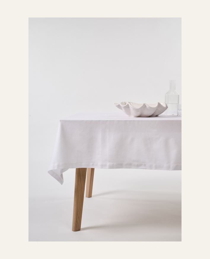 Pöytäliina valkoinen - 140x350 cm valkoinen - 1