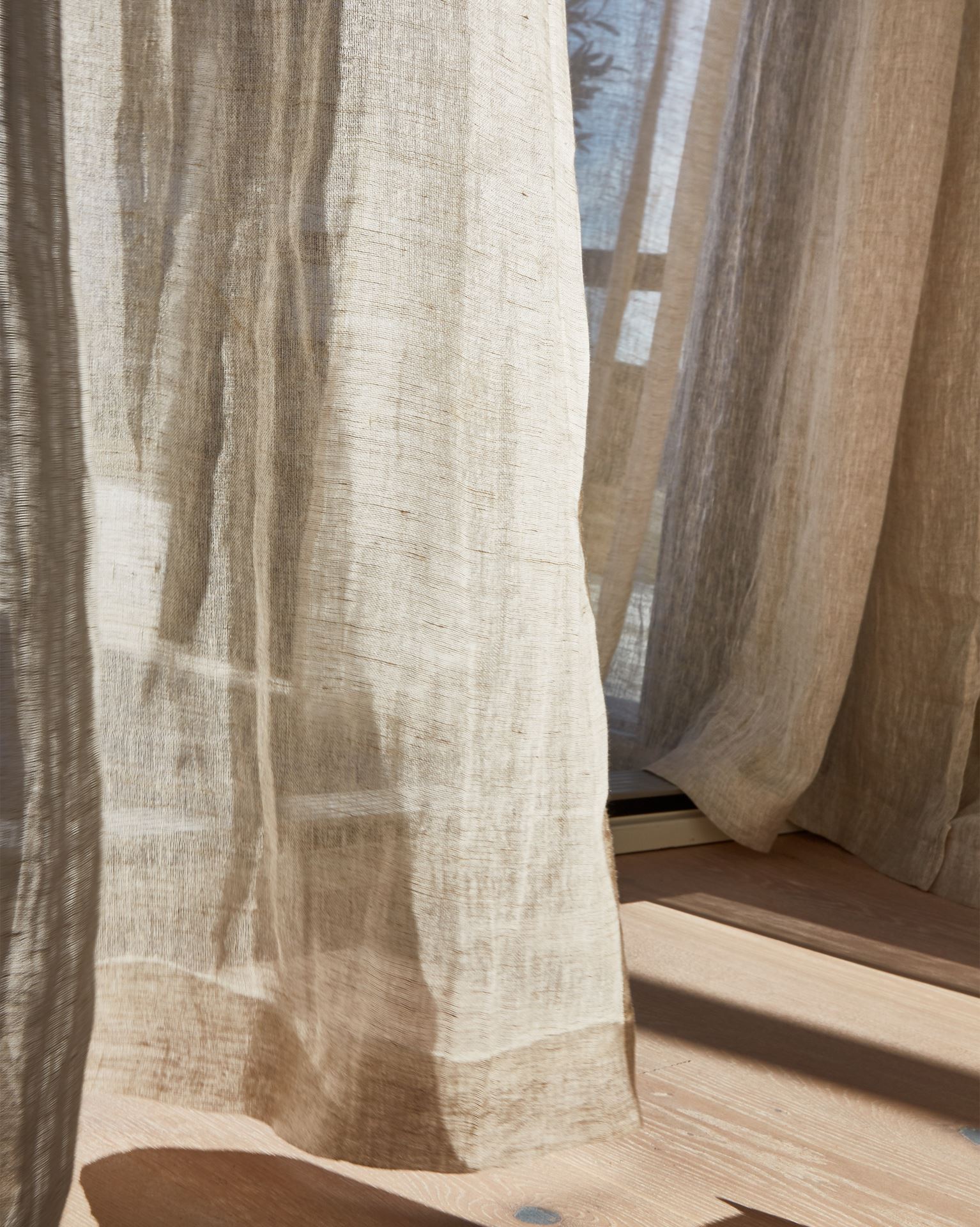 Pellavaverho luonnonväri - 5