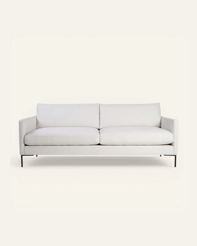 3-istuttava sohva valkoinen - 227x100x83 cm valkoinen - 1