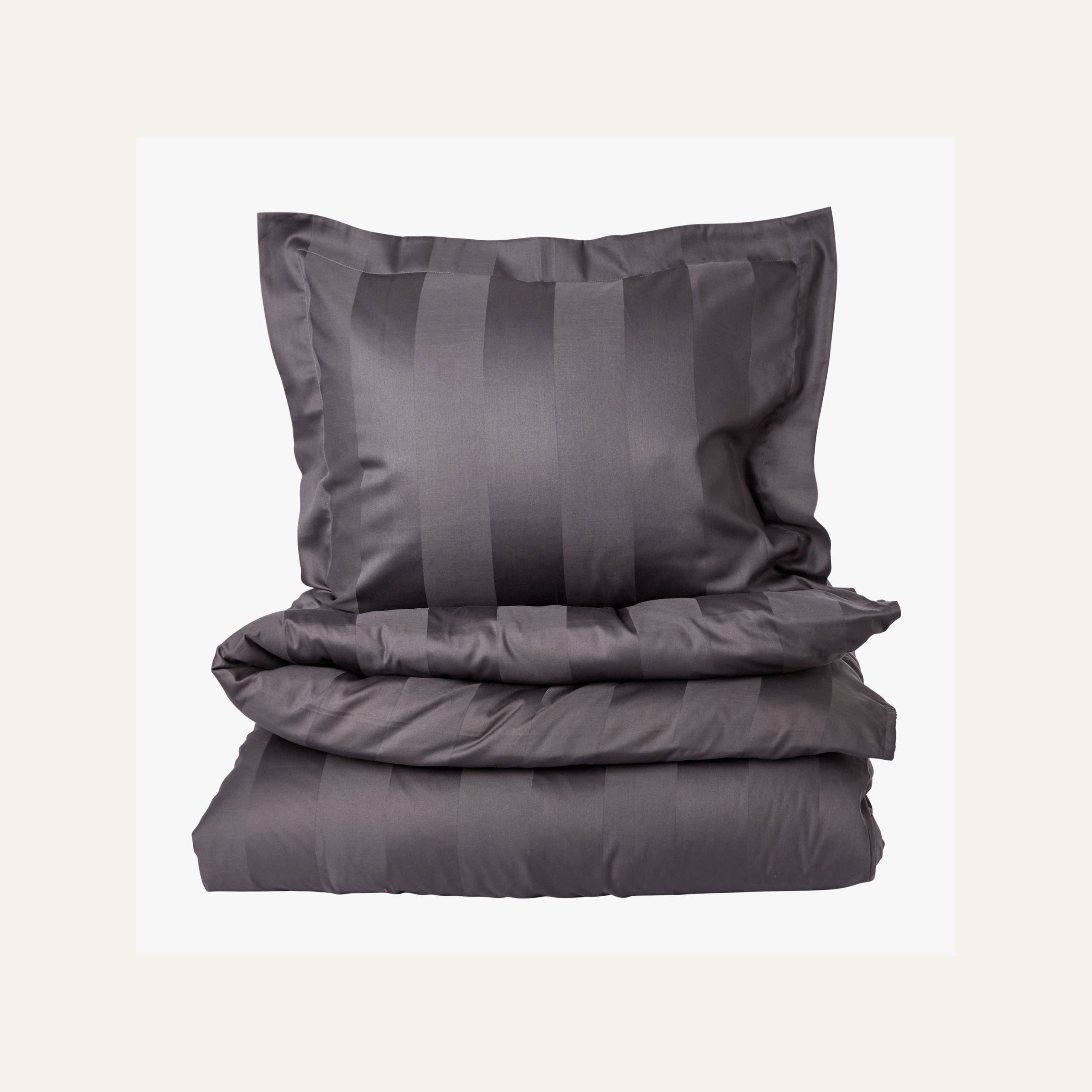 Pussilakanasetti satiinipuuvillaa harmaa - 2