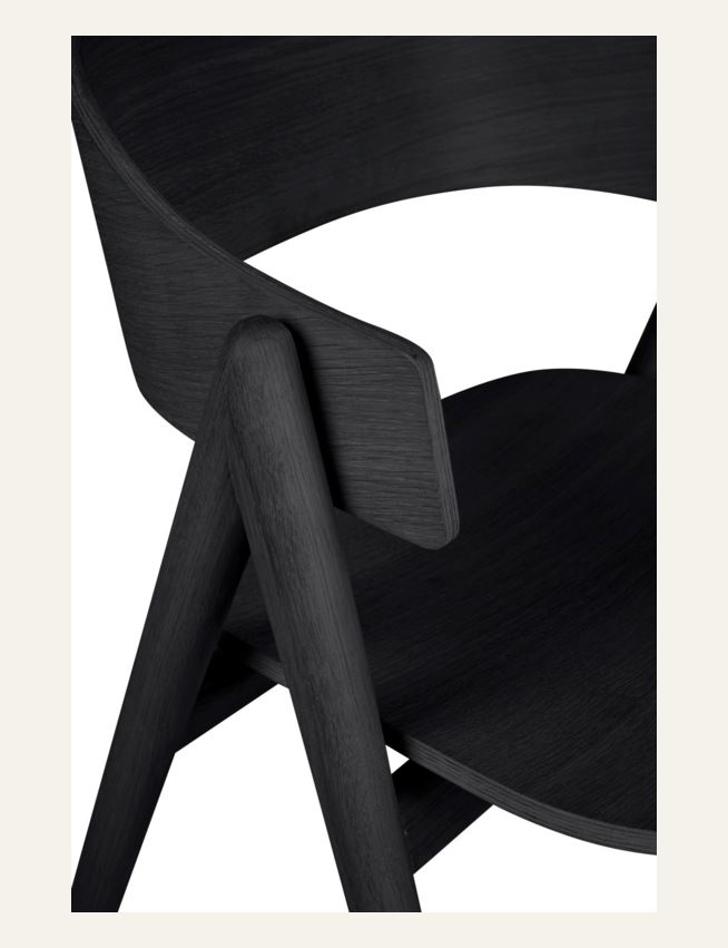 Ruokapöydän tuoli musta - 3