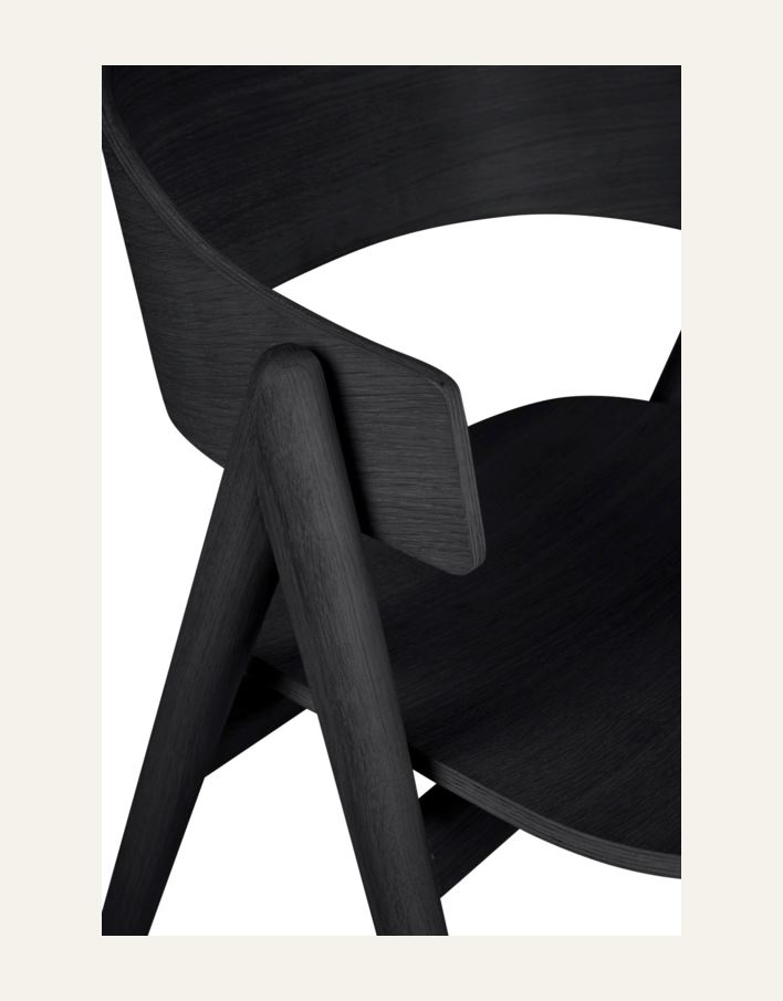 Ruokapöydän tuoli musta - 3