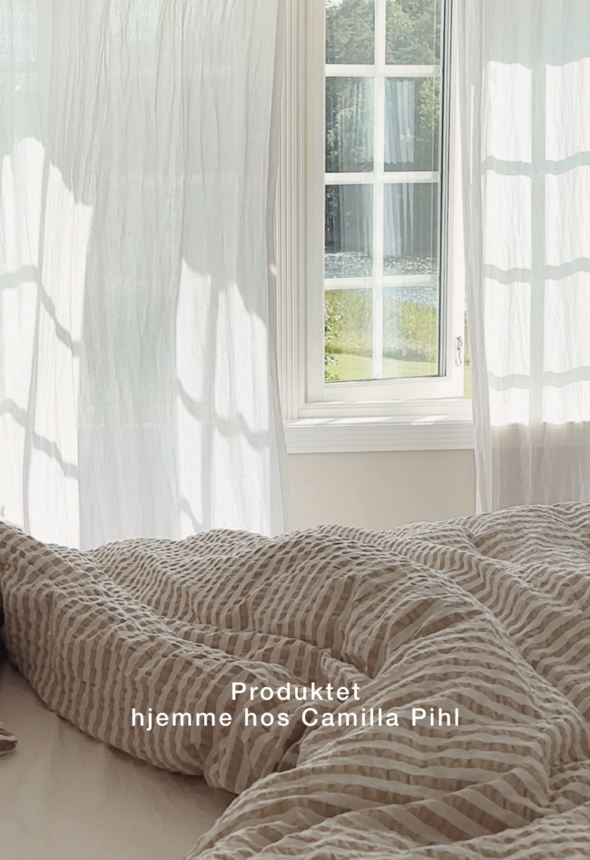 Erittäin leveä pellavaverho valkoinen - 2