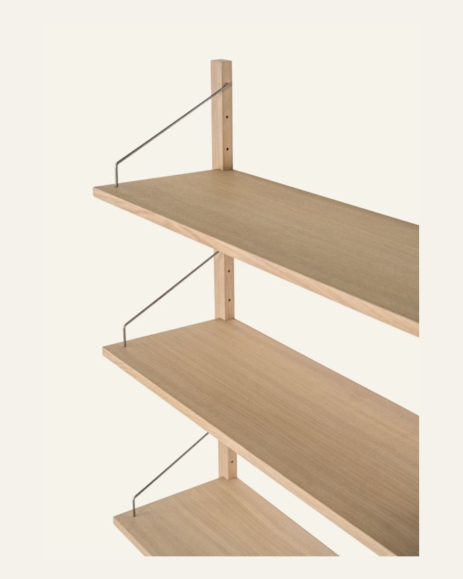 Hyllyjärjestelmä hyllylevy luonnonväri - 100x30x2 cm luonnonväri - 1