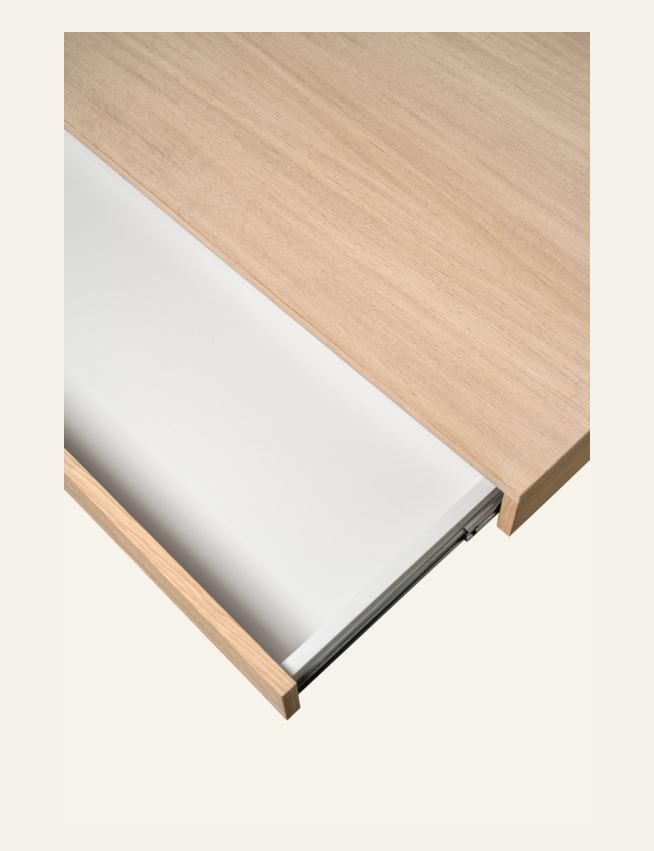 Hyllyjärjestelmä työpöytälevy laatikolla luonnonväri - 2