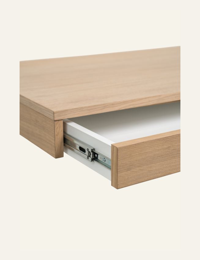 Hyllyjärjestelmä työpöytälevy laatikolla luonnonväri - 5