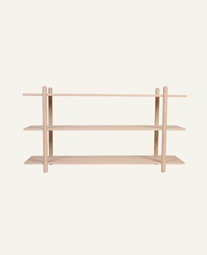 Hylly viilu matala luonnonväri - 150x39x80 cm luonnonväri - 1