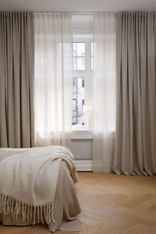 Pellavaverho luonnonväri - 3