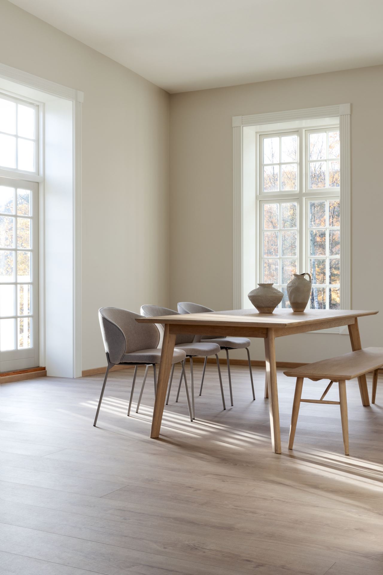 Ruokapöydän penkki luonnonväri - 10