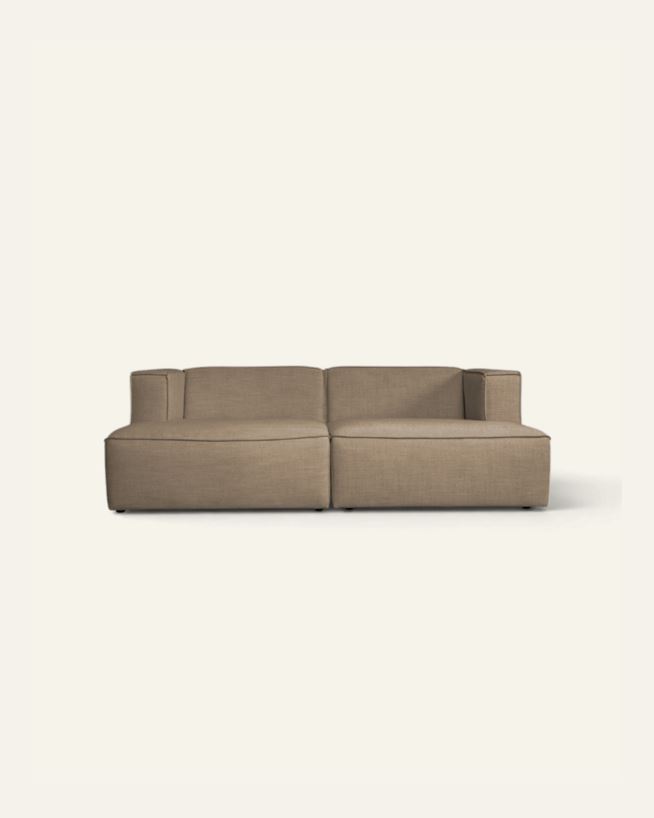 3-istuttava moduulisohva tupladivaanilla harmaanruskea - 228x154x73 cm harmaanruskea - 1