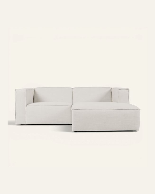 Moduulisohva 2 osaa oikea divaani luonnonväri - 224x154x73 cm luonnonväri - 1