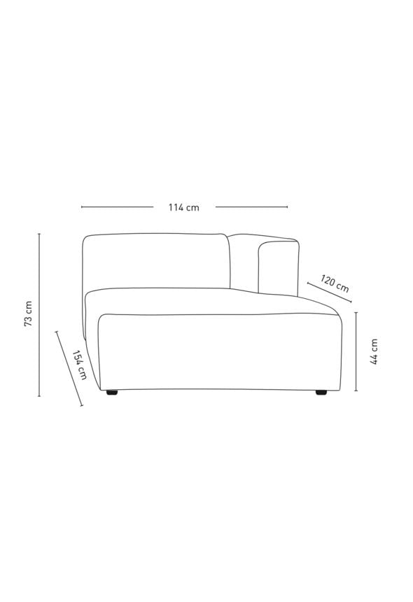 Moduuli divaani oikea harmaa - 5